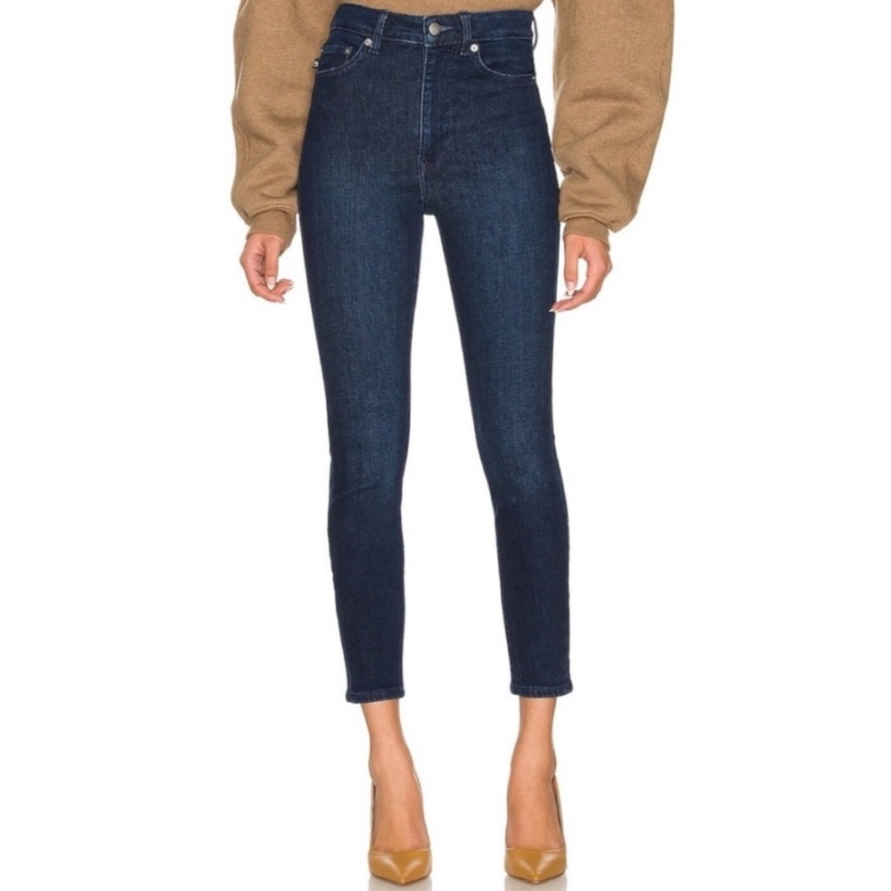 LOVERS + FRIENDS NWT MASON HIGH RISE STRETCH SKINNY JEANS DARK WASH FIRENZE BLUE